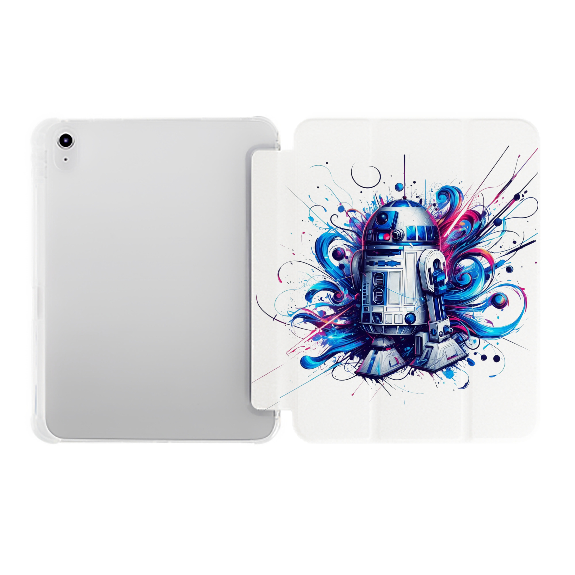（画像用） スター・ウォーズ Star Wars IPad ケース ペン収納付き 三つ折りスタンド PUレザー×シリコン 対応機種9.5/10.5/10.9インチ